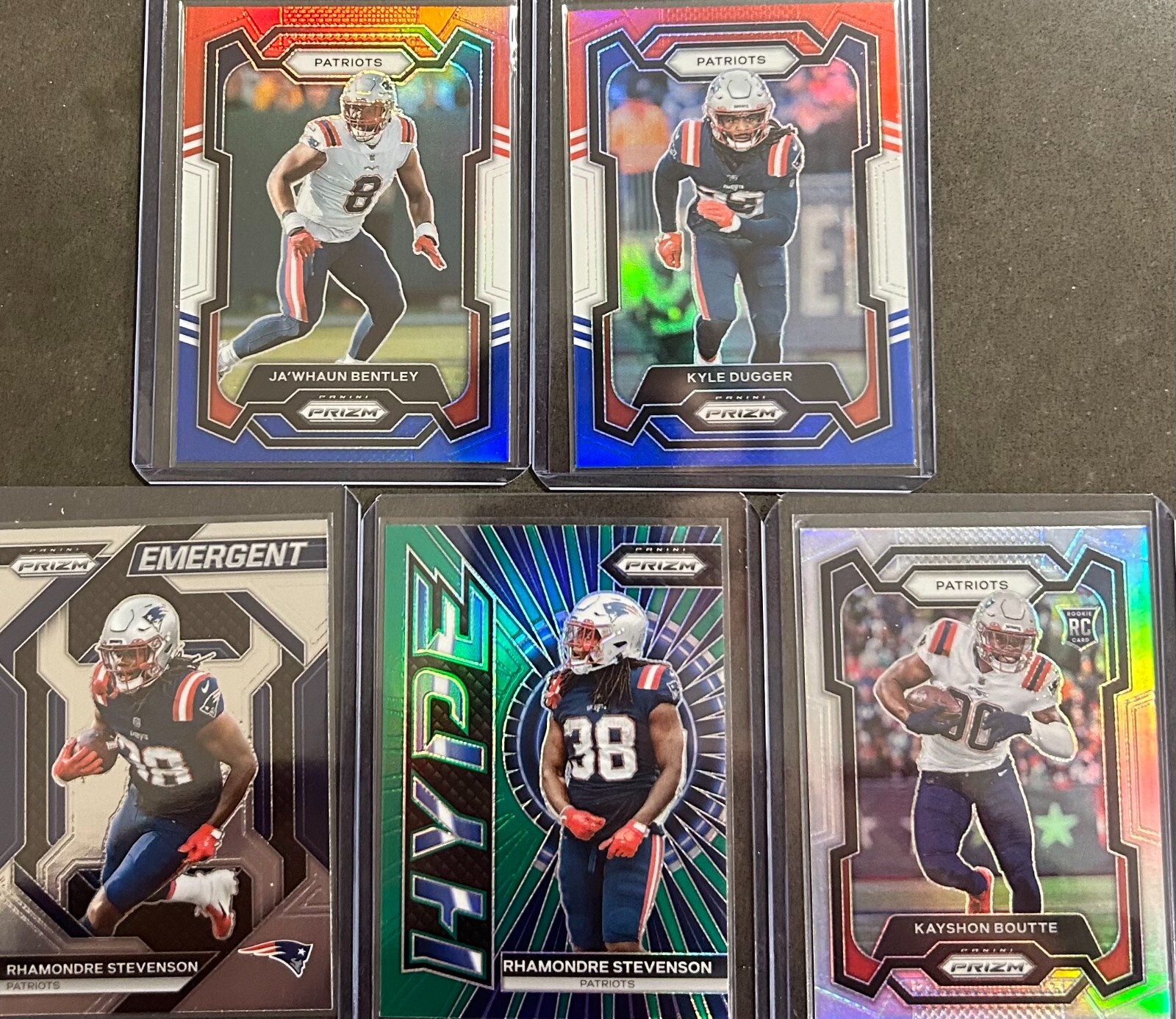 2023 Prizm Football New England 5 Card Insert/Parallel Trading Lot!