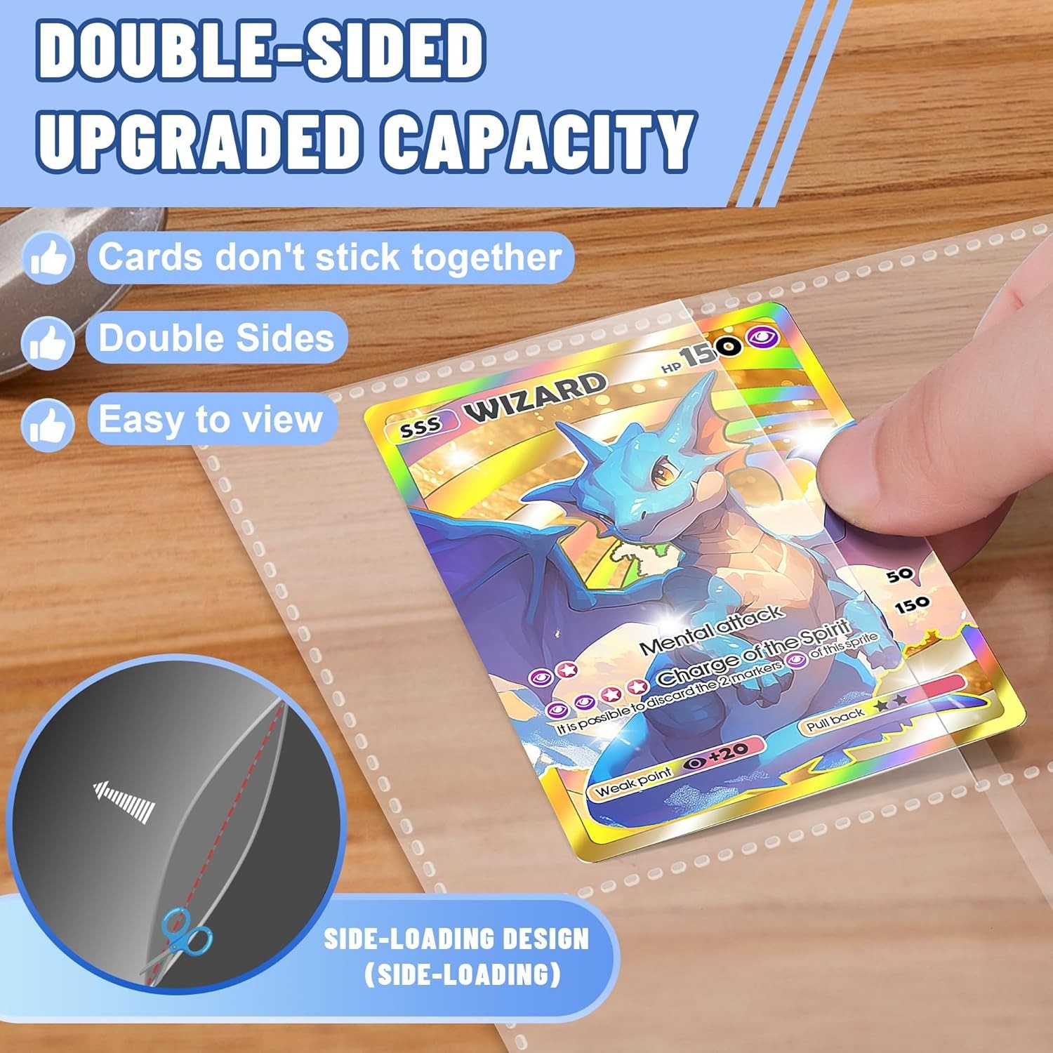 1800 Pocket 100 Sheets Trading Card Album Binder Protector Page Sleeves Baseball