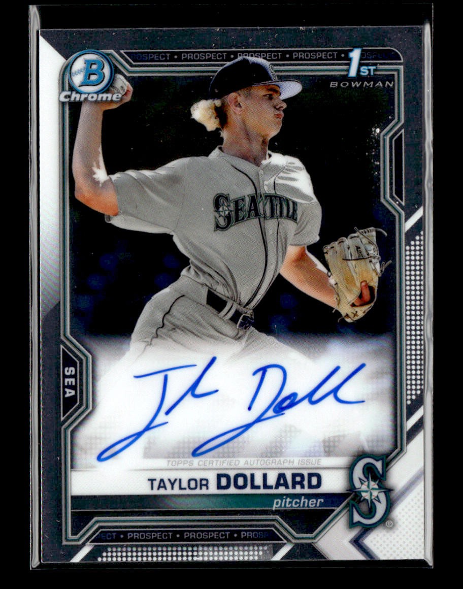 2021 Bowman Chrome #CPA-TDO Taylor Dollard Prospect Autographs