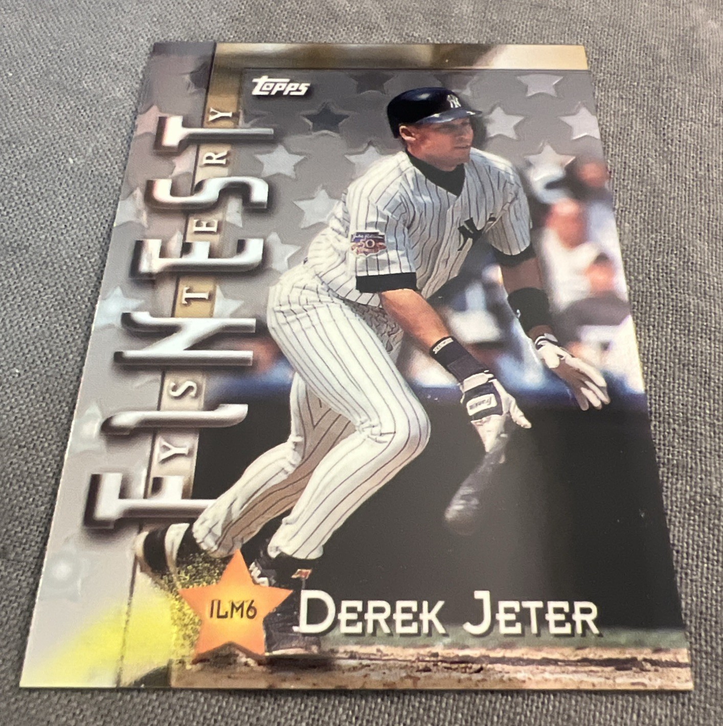 1997 Topps Mystery Finest Refractor Interleague Match-up Derek Jeter Card #ILM6