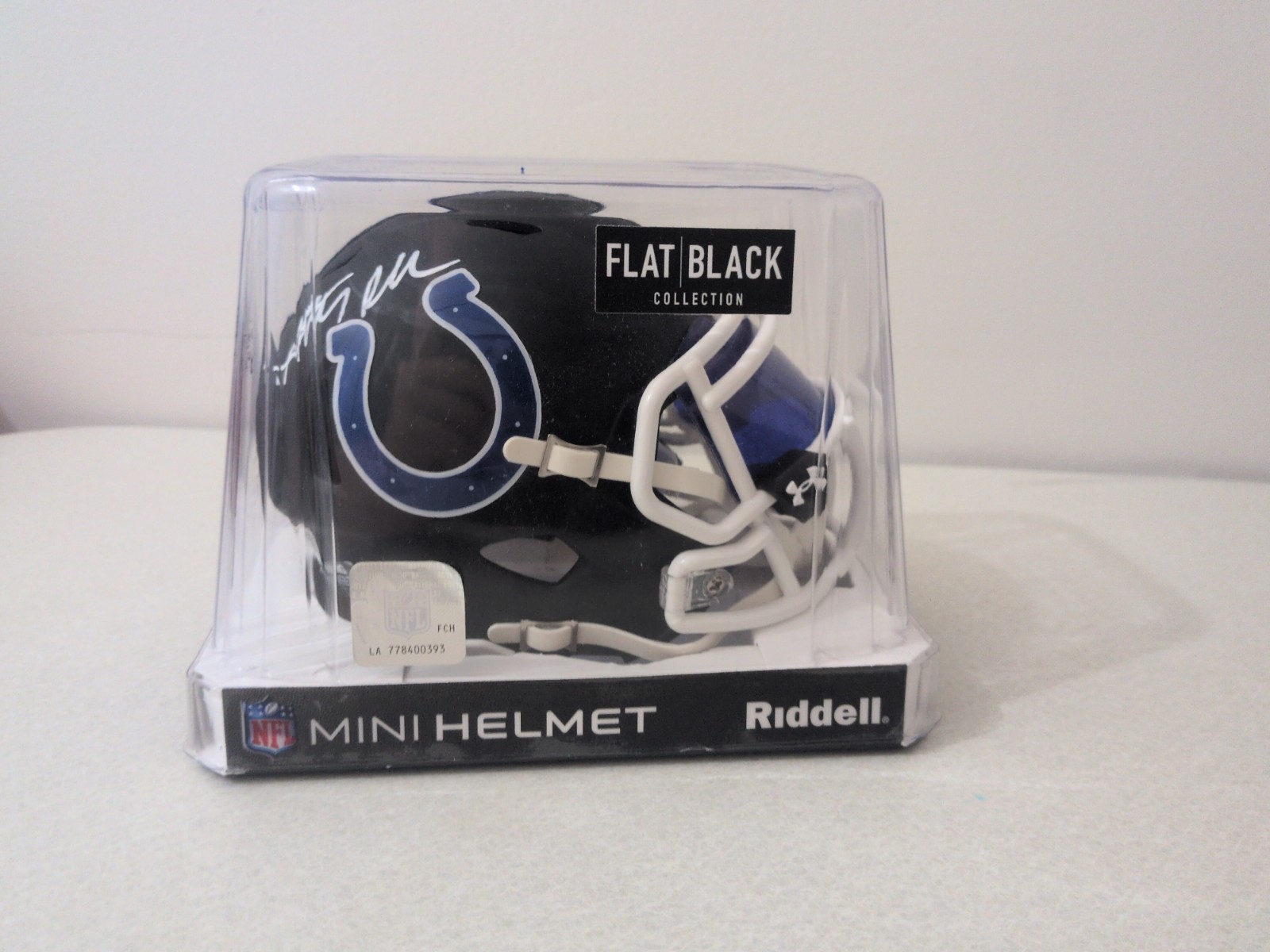 Anthony Richardson Flat Black Signed Mini Helmet/Authenticated By Fanatics
