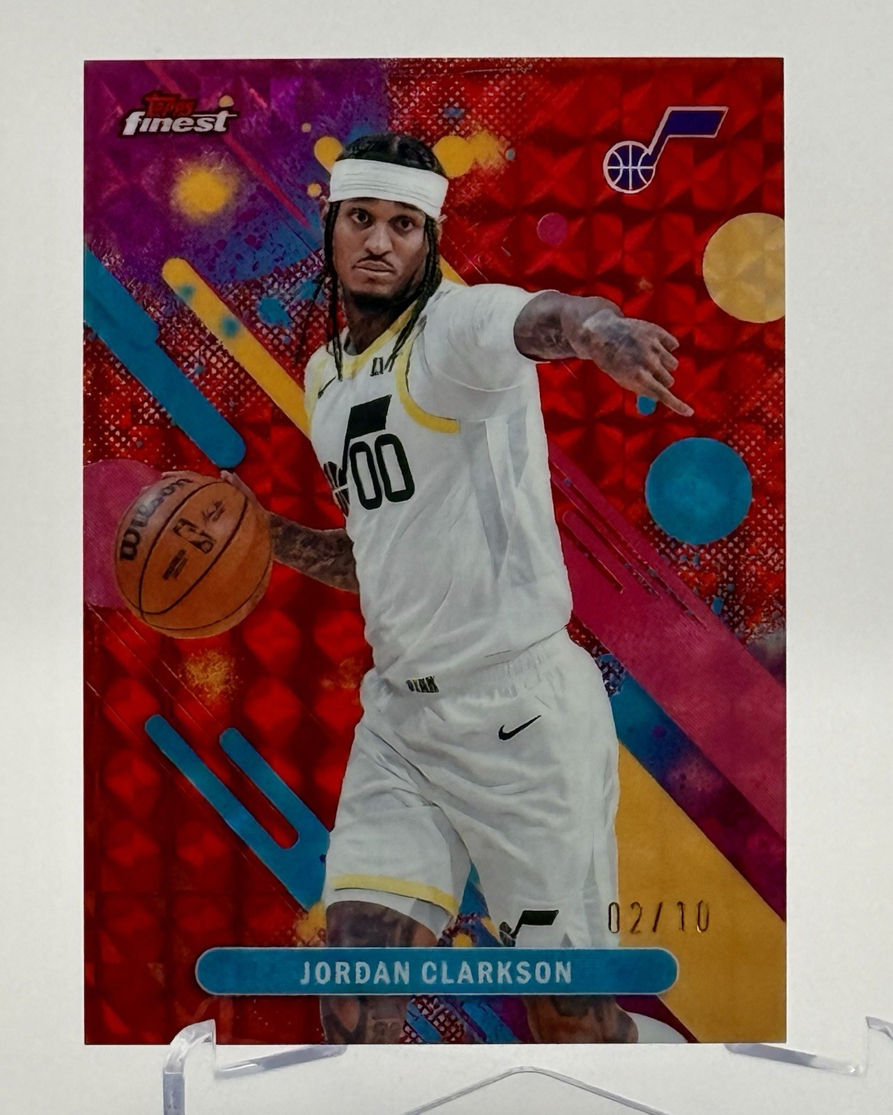 2025-26 Topps Finest Basketball – Jordan Clarkson #73 Common Red Geometric /10