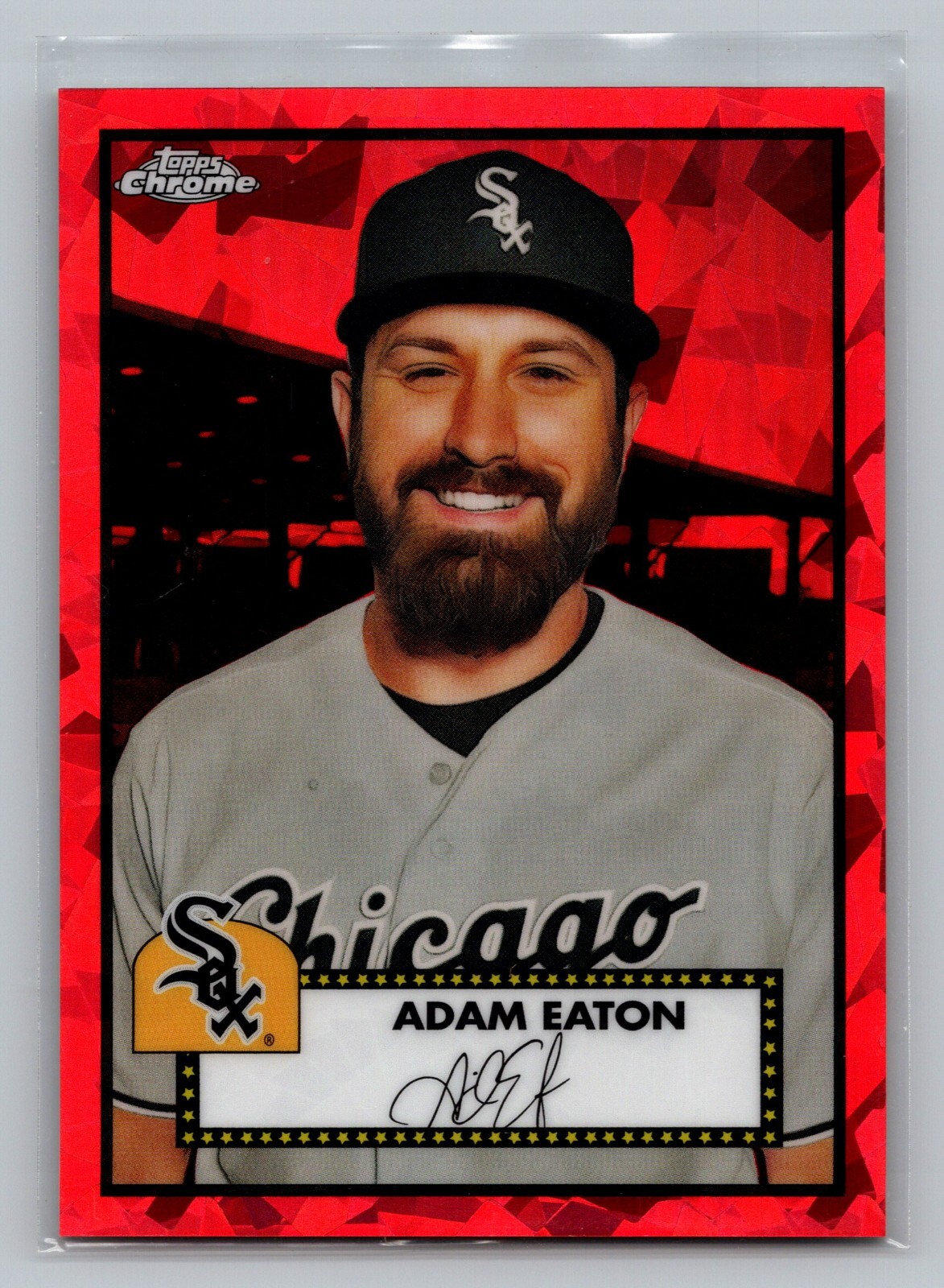 2021 Topps Chrome Platinum Anniversary RED ATOMIC – #407 Adam Eaton #/100