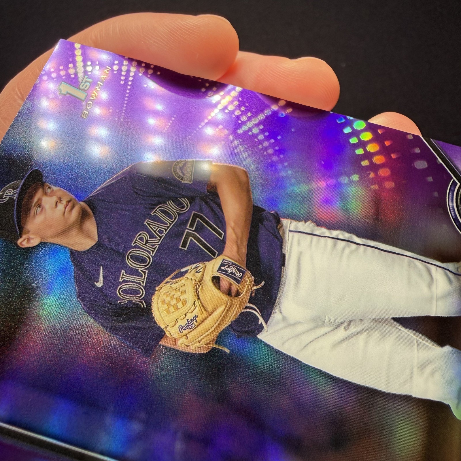 2022 Bowman Draft Jackson Cox 1st Purple Refractor /250 Colorado Rockies BDC-174