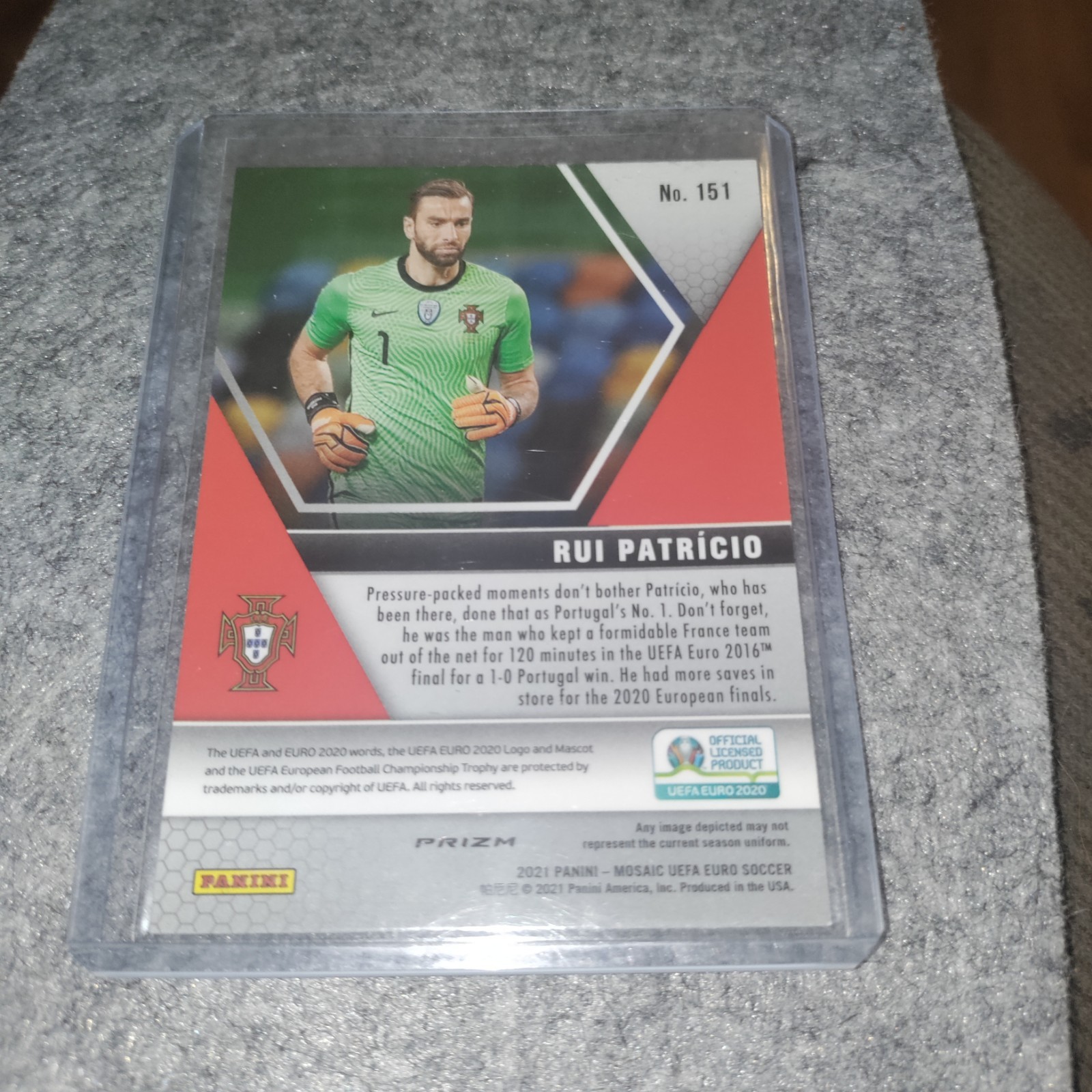 Case 🎯 RUI PATRICIO Genesis 2021 MOSAIC UEFA EURO PRIZM SSP PORTUGAL 151 💥