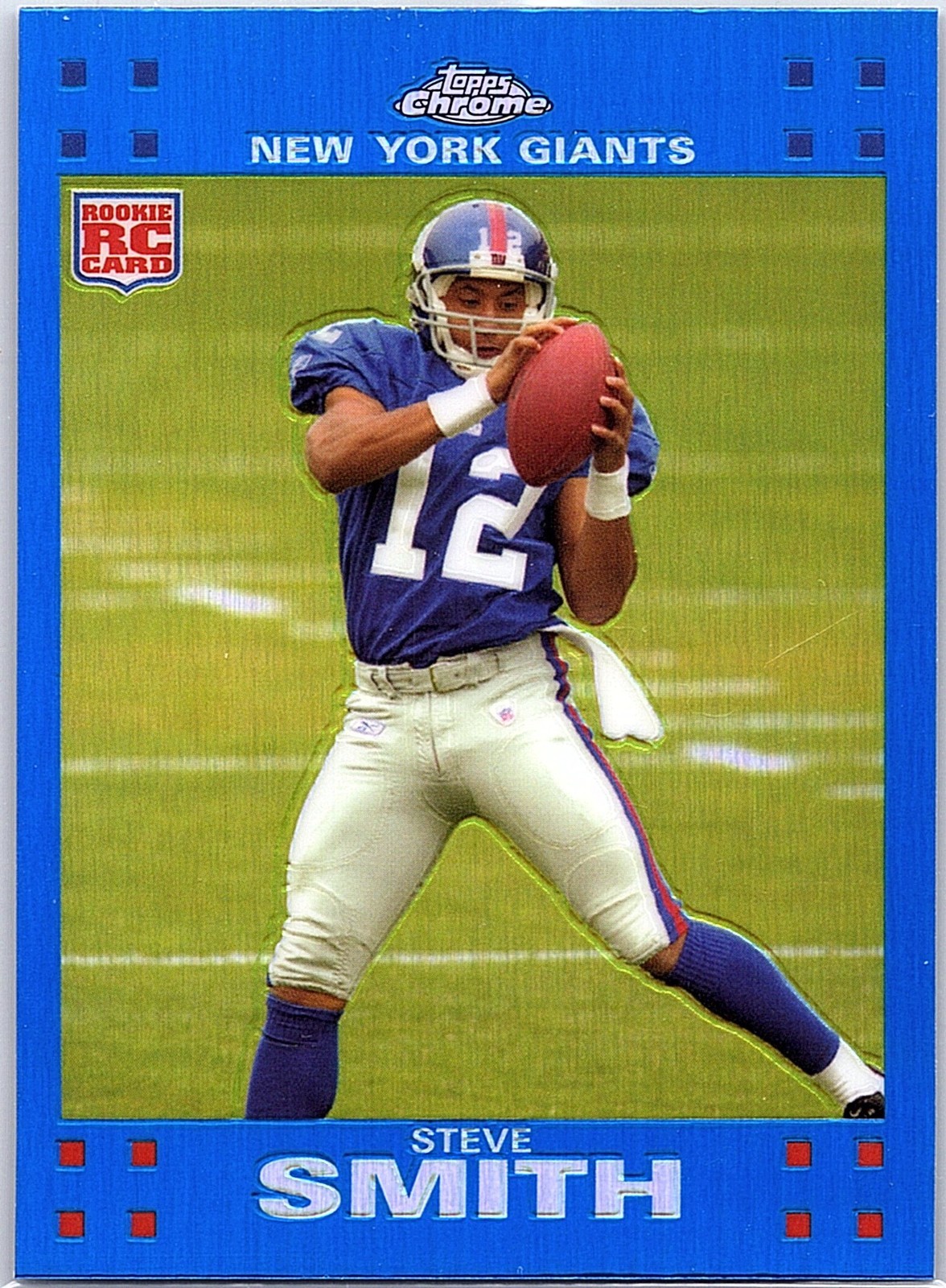 2007 Topps Chrome – Steve Smith #TC211 Blue Refractor (RC)