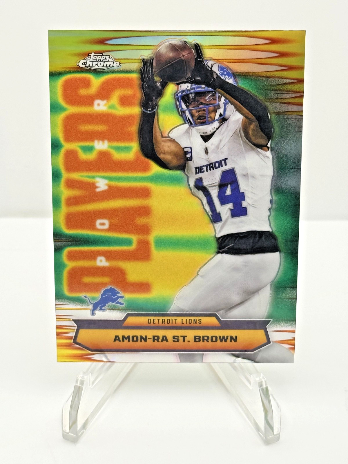 2025 Topps Chrome – Power Players Amon-Ra St. Brown #PP-26 Refractor