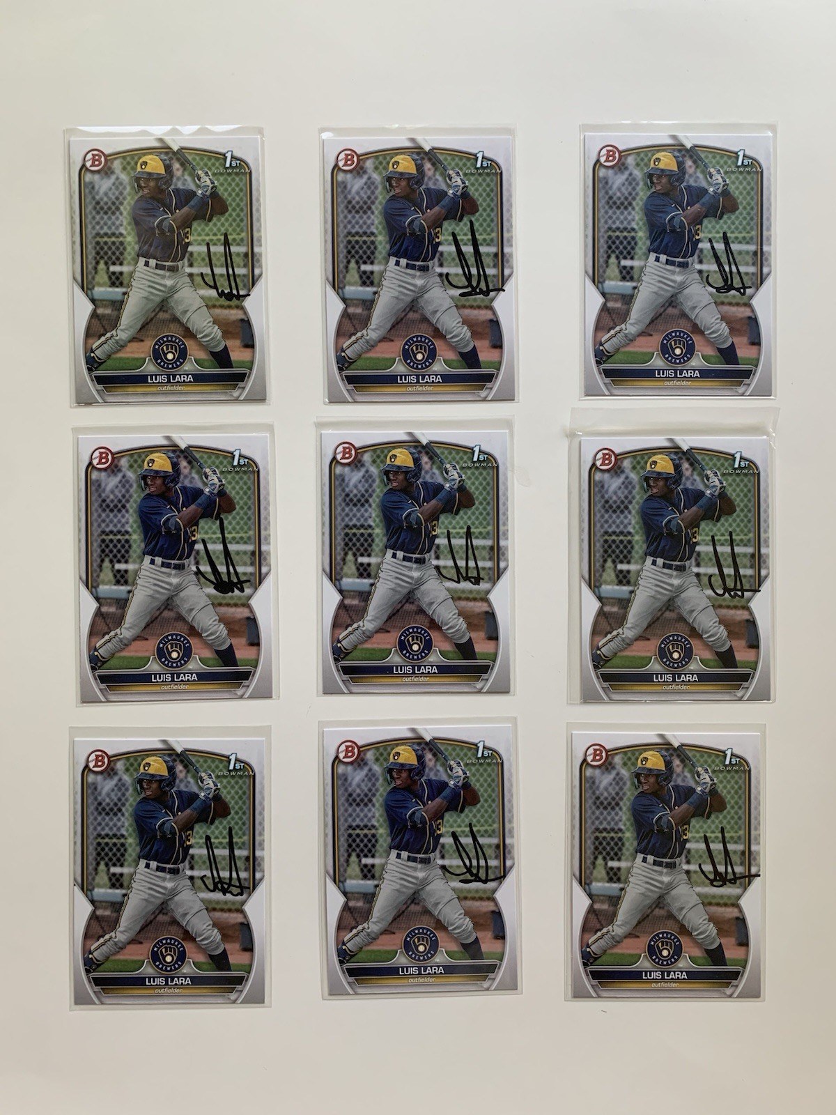2023 Topps Bowman 1st Luis Lara Signed Autographed #Bp-100 Paper Brewers QTY 🔥
