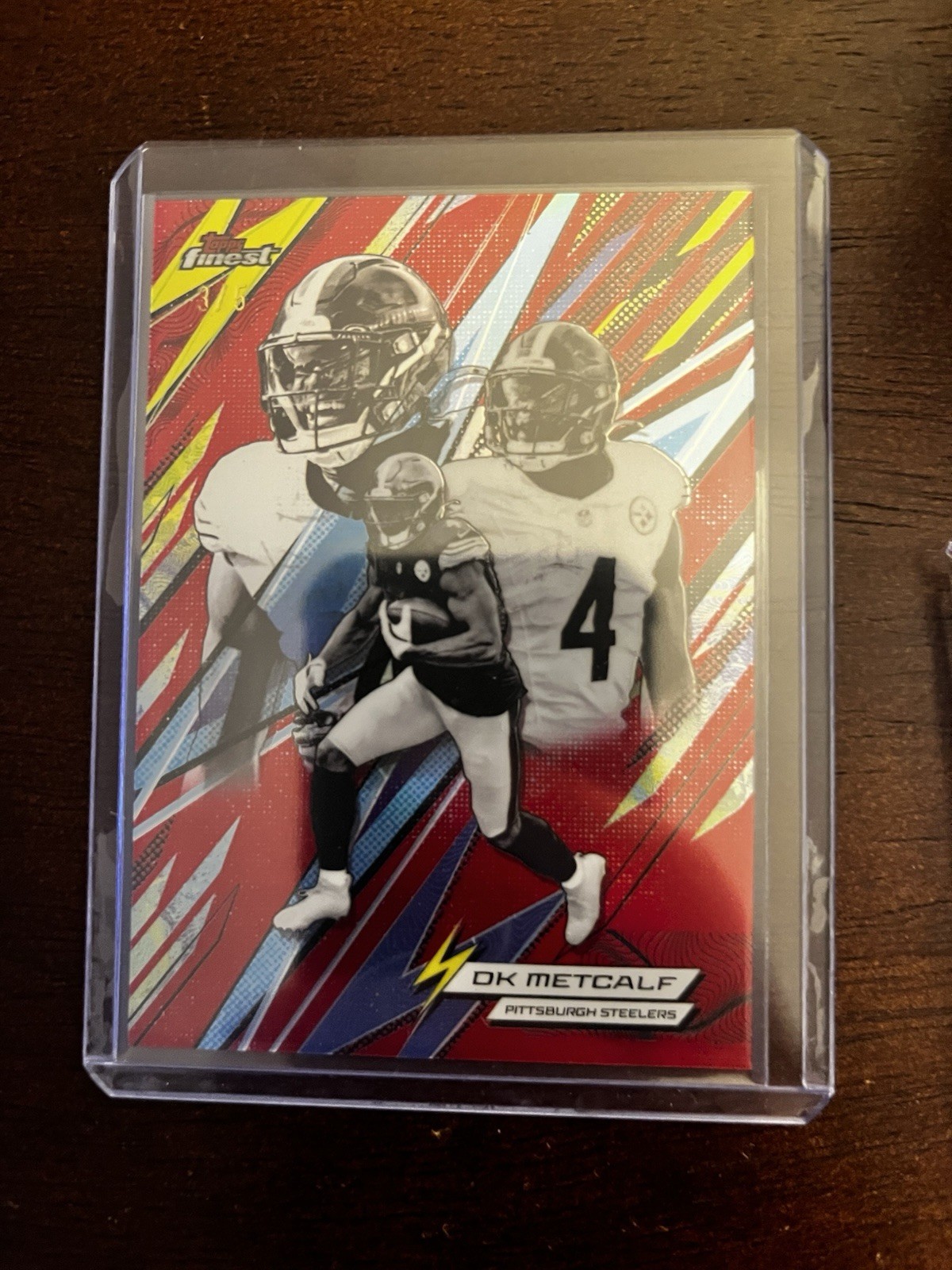 2025 Topps Finest DK Metcalf Power Kings Red Refractor /5 Pittsburgh Steelers