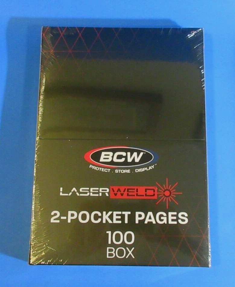 100 BCW PRO 2-POCKET ALBUM PAGES FOR COVERS, 5X7 PHOTOS, POSTCARDS, COUPONS, ETC