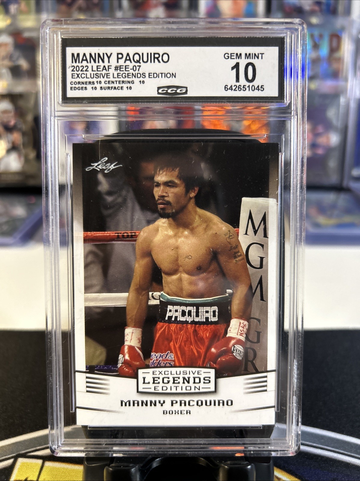 MANNY PACQUIAO 2022 LEAF EXCLUSIVE Legends CCG GEM MINT 10