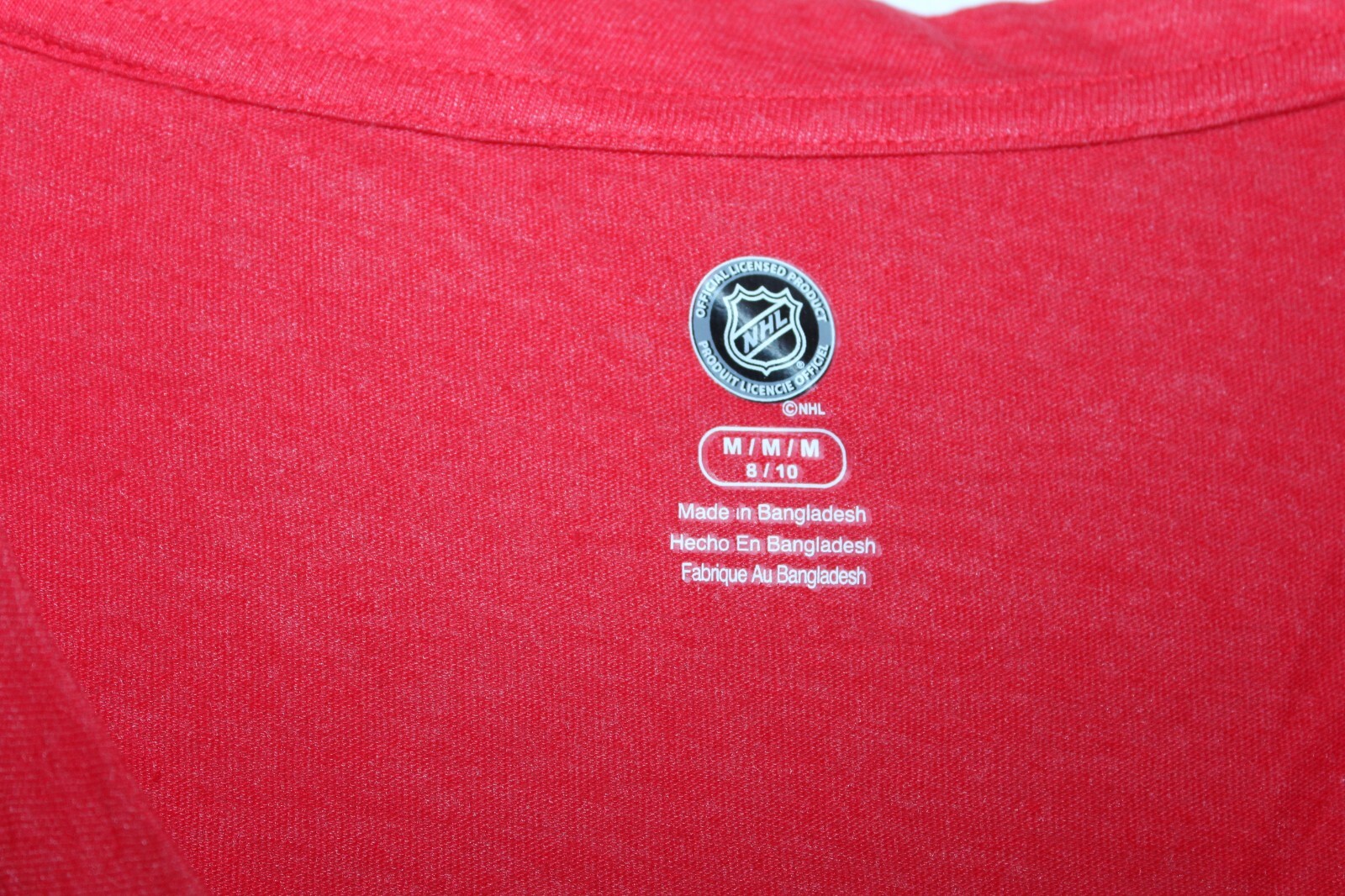 NWT Detroit Redwings NHL S/S V-neck Polyester Rayon Tee T-shirt Womens M 8/10