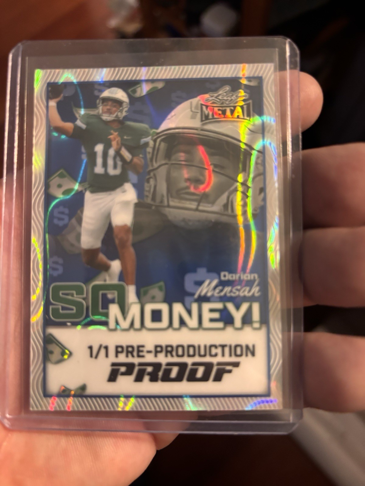 Leaf Metal So Money! Darian Mensah Football 1/1 Pre-Production Proof SUPER STAR