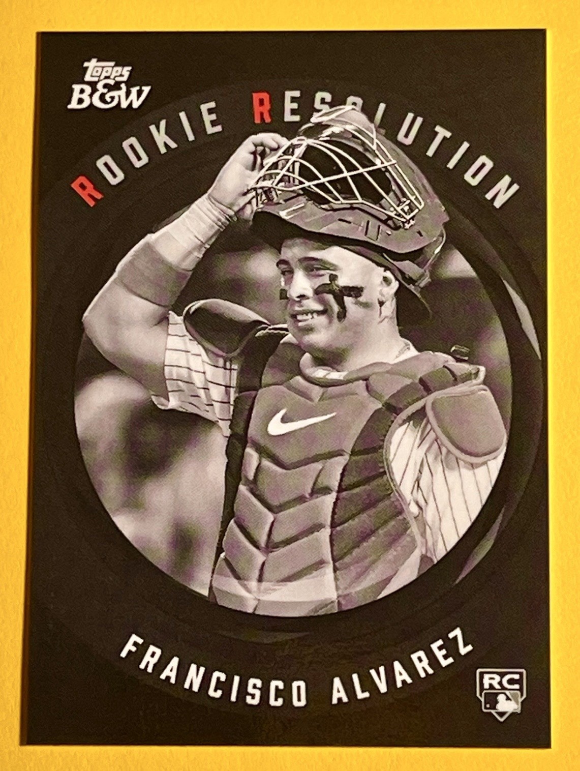 2023 Topps Black & White – Rookie Resolution Francisco Alvarez #RR10 (RC) Mets