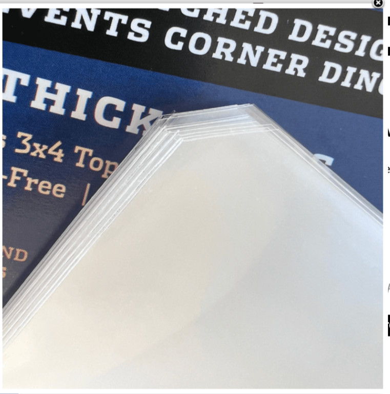 100 Cardboard Gold Notched Sleeves Standard and Thick Cards Easy Load No Dings!!
