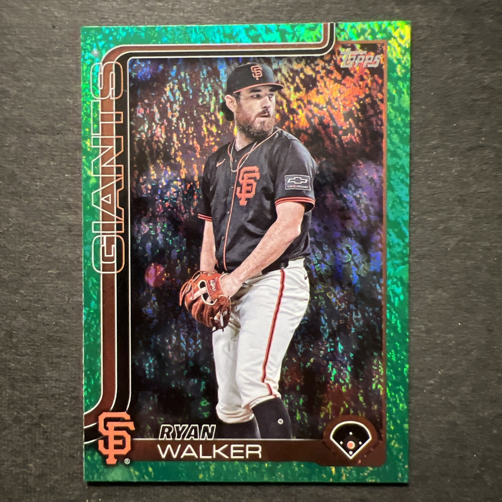 2025 Topps Update #US179 Ryan Walker SF Giants Green Holo Foil #90/99