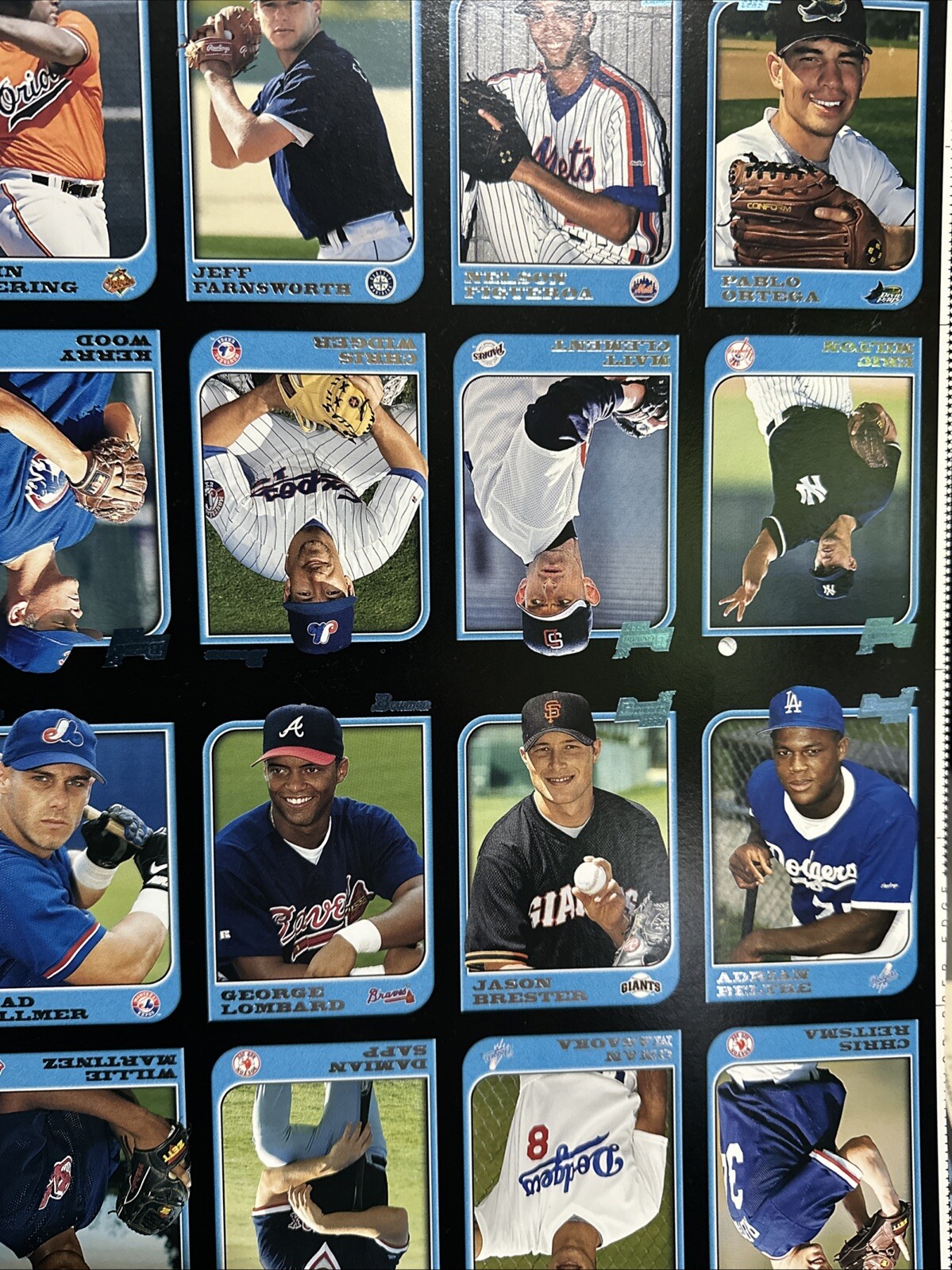 1997 Bowman Baseball Uncut Sheet Adrian Beltre RC Tatis Jeter Ripken MLB Stars
