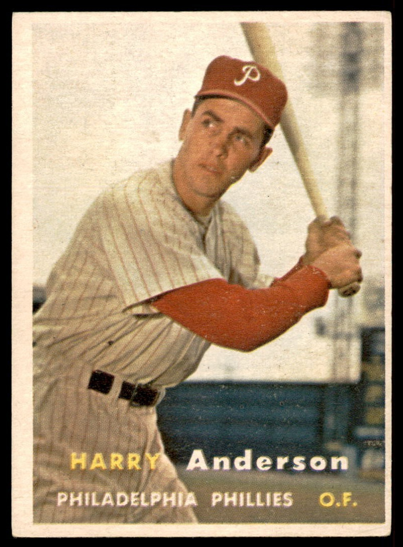 1957 Topps #404 HARRY ANDERSON RC Philadelphia Phillies EX-EX+