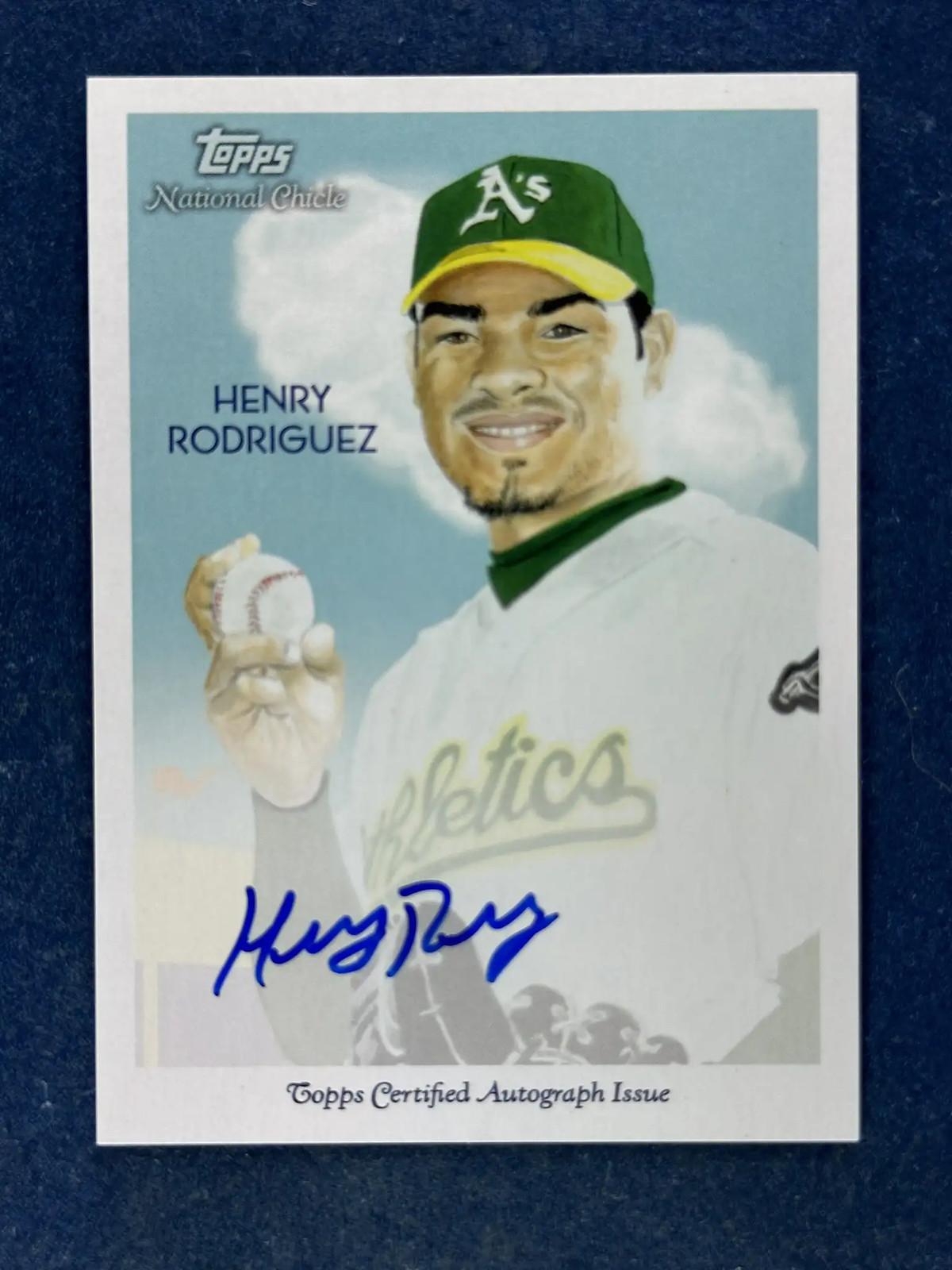 2010 Topps National Chicle Henry Rodriguez Autograph Athletics
