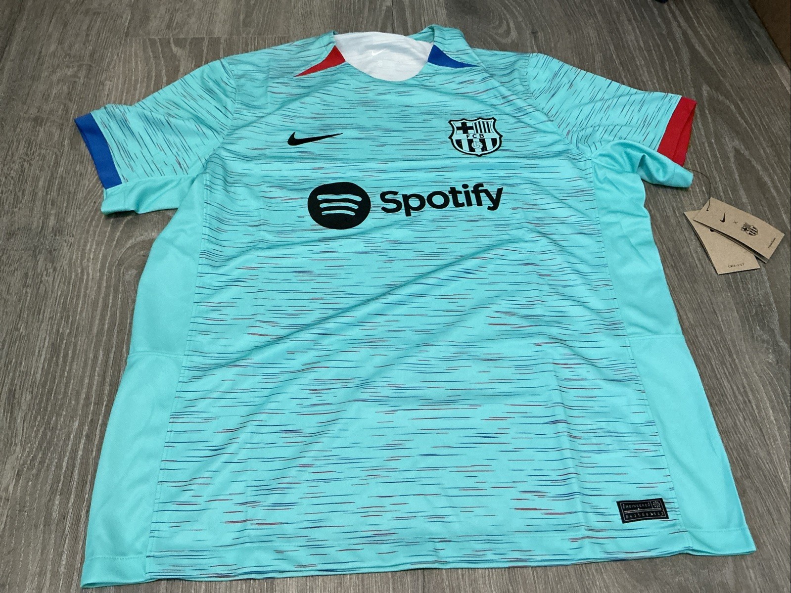 Nike FC Barcelona Third Jersey Aqua DX9820-487 Men’s Size: XL NWT