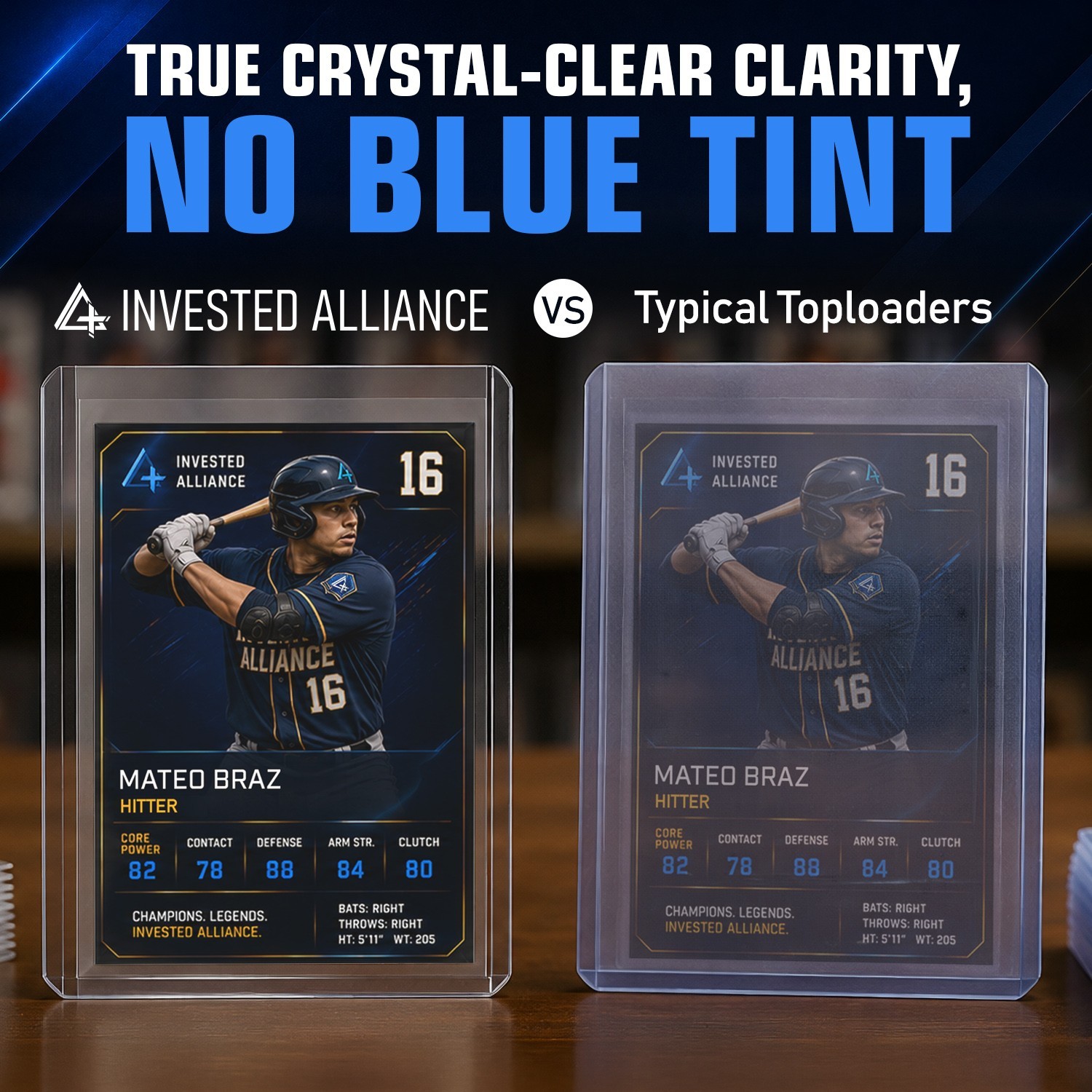 Invested Alliance 3×4 Regular 35PT Toploaders For Standard Cards – Bundle Pack
