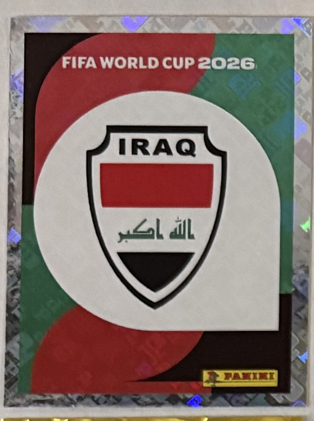 2026 Panini World Cup Sticker Rare Gold Crumple Foil Iraq