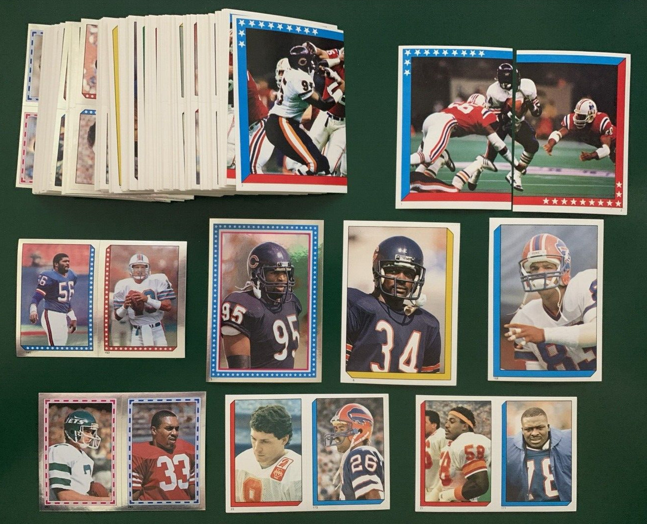 1986 Topps Football Stickers SET BREAK singles – stars, rookies, Hall of Famers