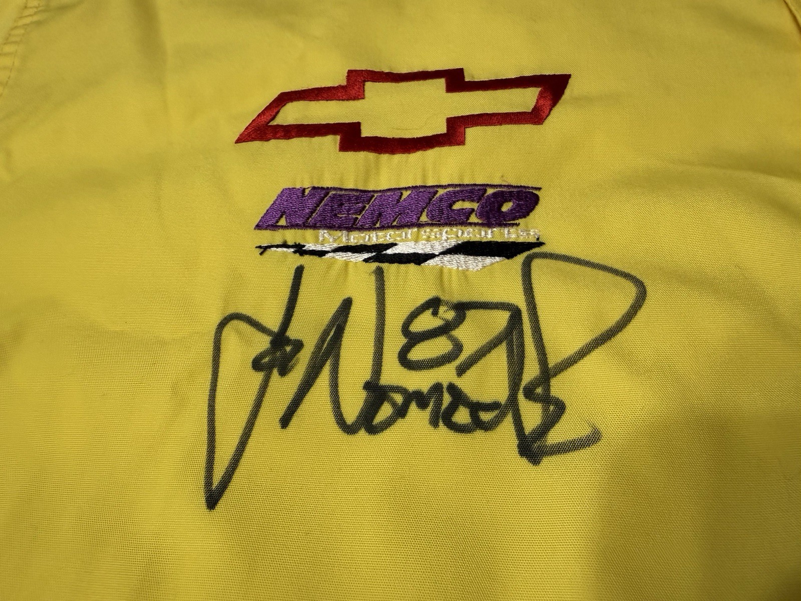 Simpson NASCAR Bully Hill Vineyards Ron Fellows Pit Crew Shirt XL Signed #87