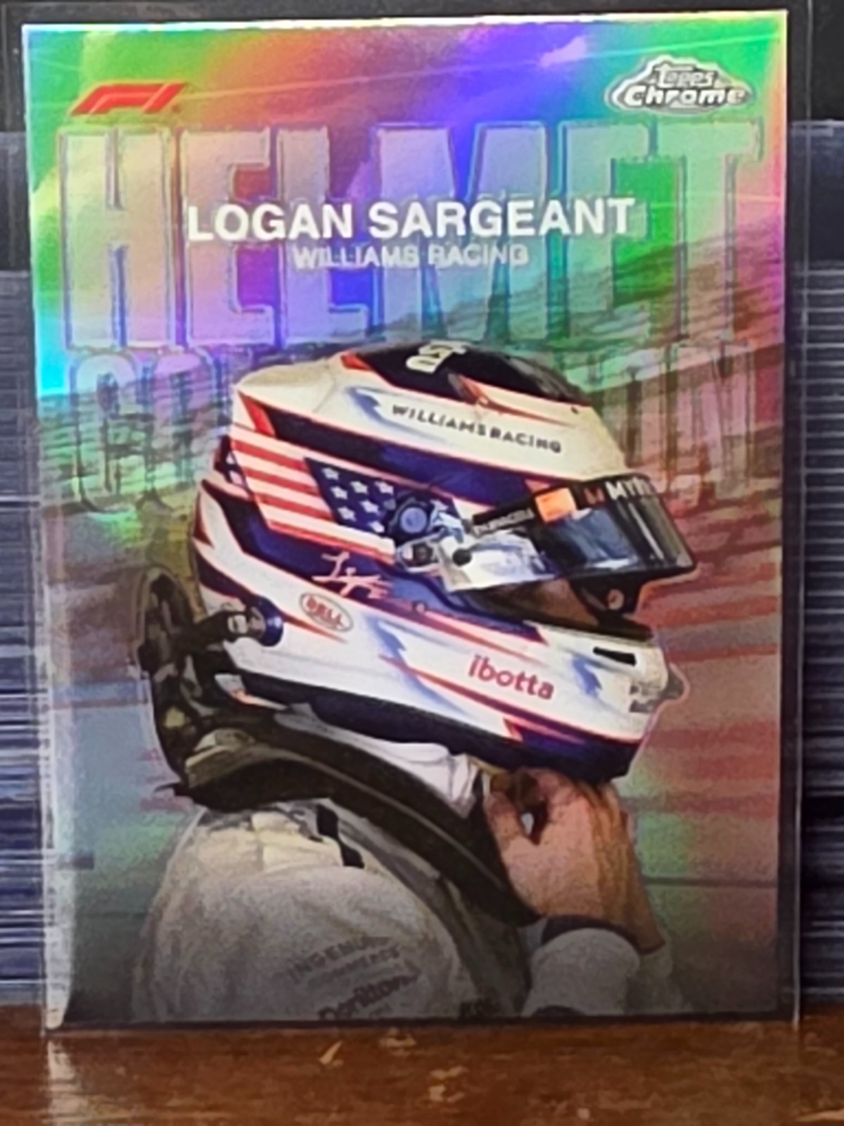 2024 Topps Chrome Formula 1 F1 Logan Sargeant Helmet Collection #HC-15