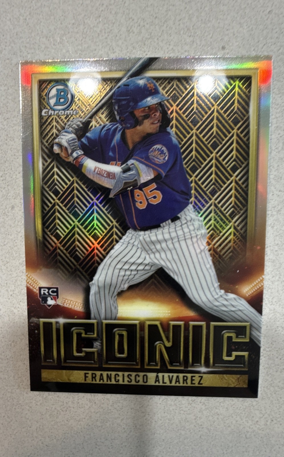 2023 Bowman Chrome – Bowman Iconic Francisco Alvarez #BI-25 Mojo Refractor (RC)