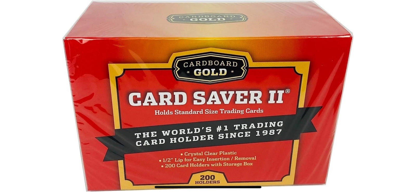 200 Cardboard Gold Saver 2/11 Top Load Semi Rigid Baseball Trading Card Holders