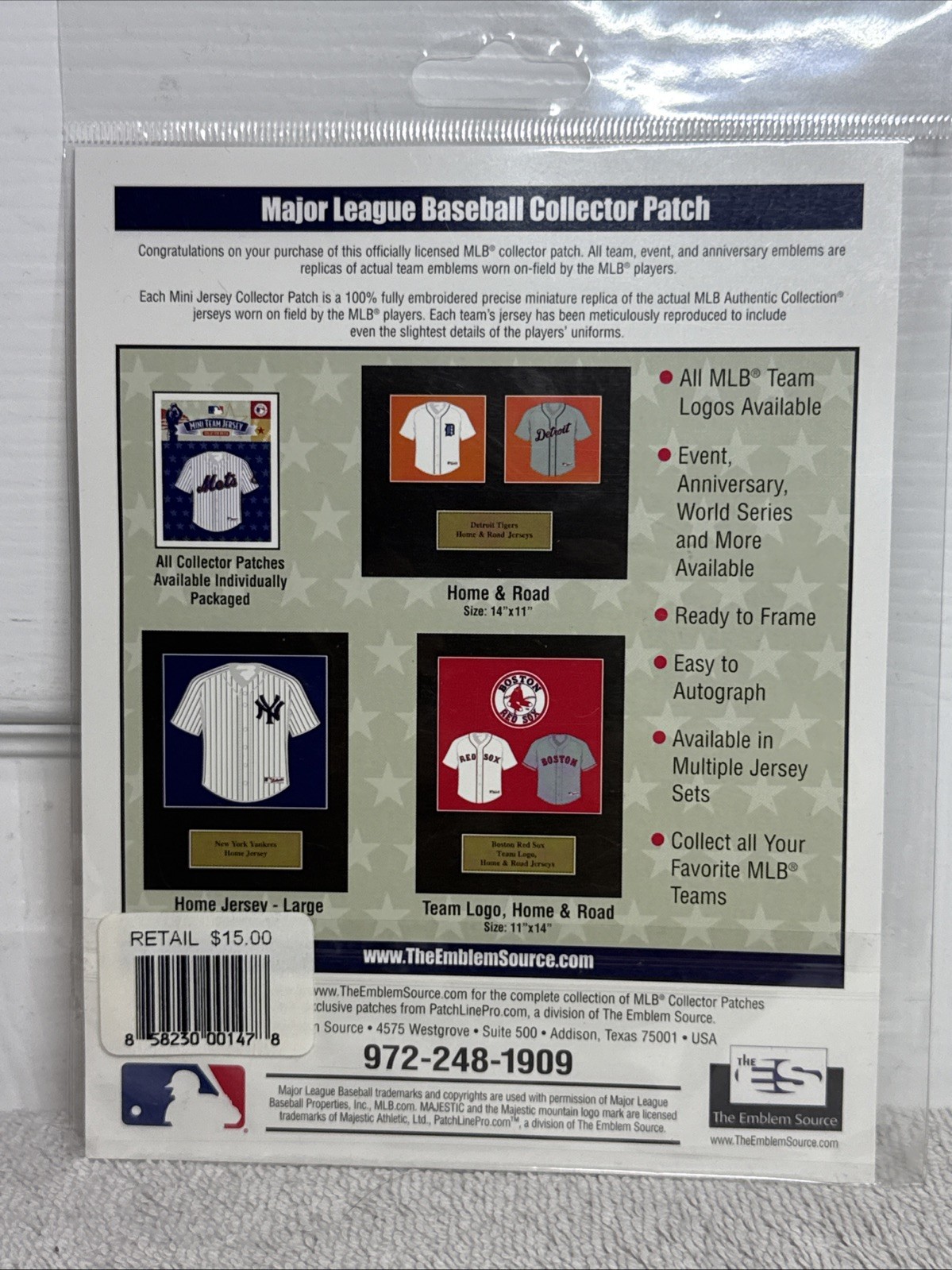 2008 Major League Baseball MLB All Star Game Yankee Stadium NYC Collector Patch