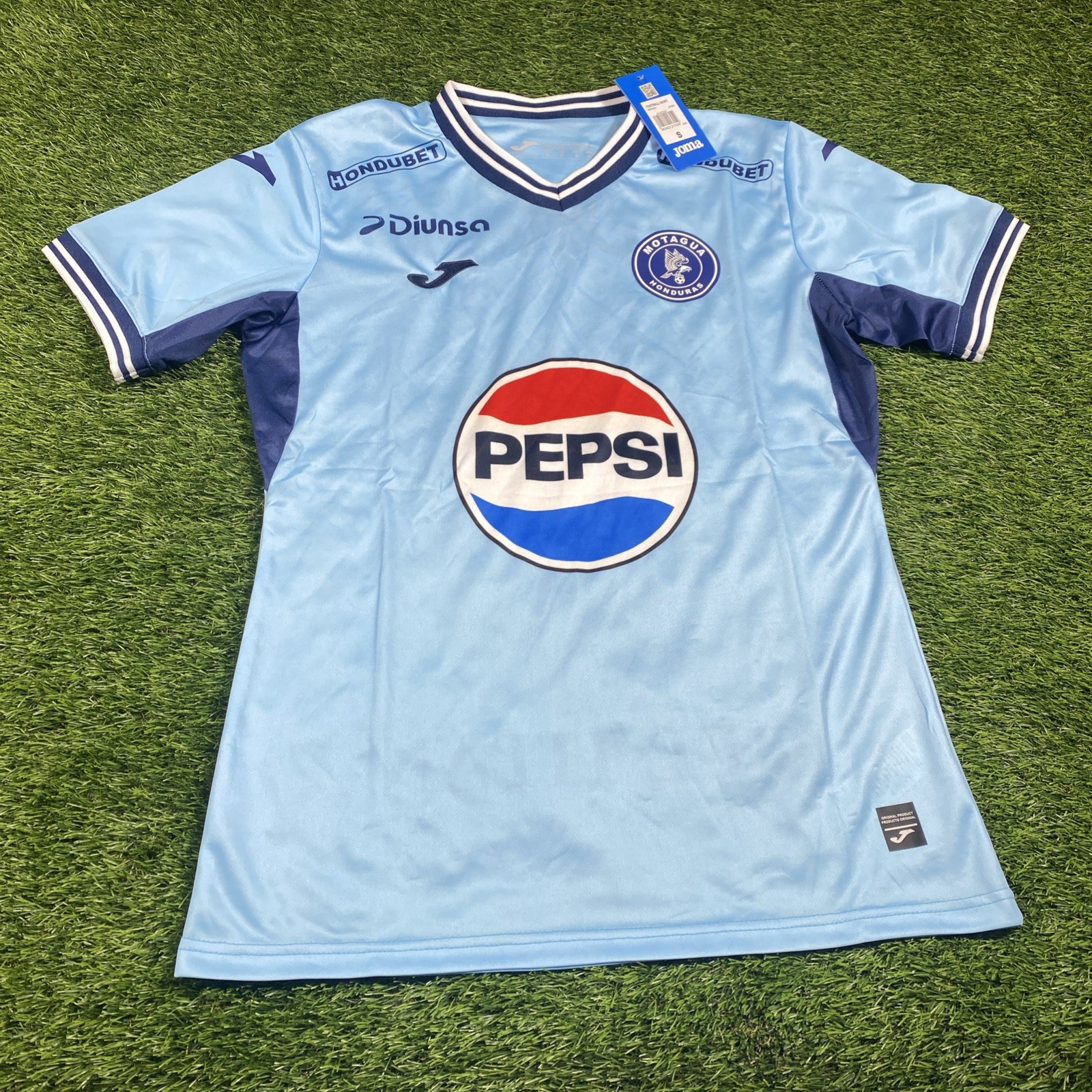 FC Motagua Honduras Soccer Jersey Mens Small Joma NWT Blue Away Kit