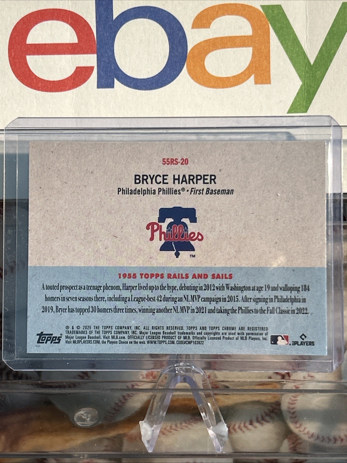 2025 Topps Chrome Platinum Refractor #55RS-20 Bryce Harper Philadelphia Phillies