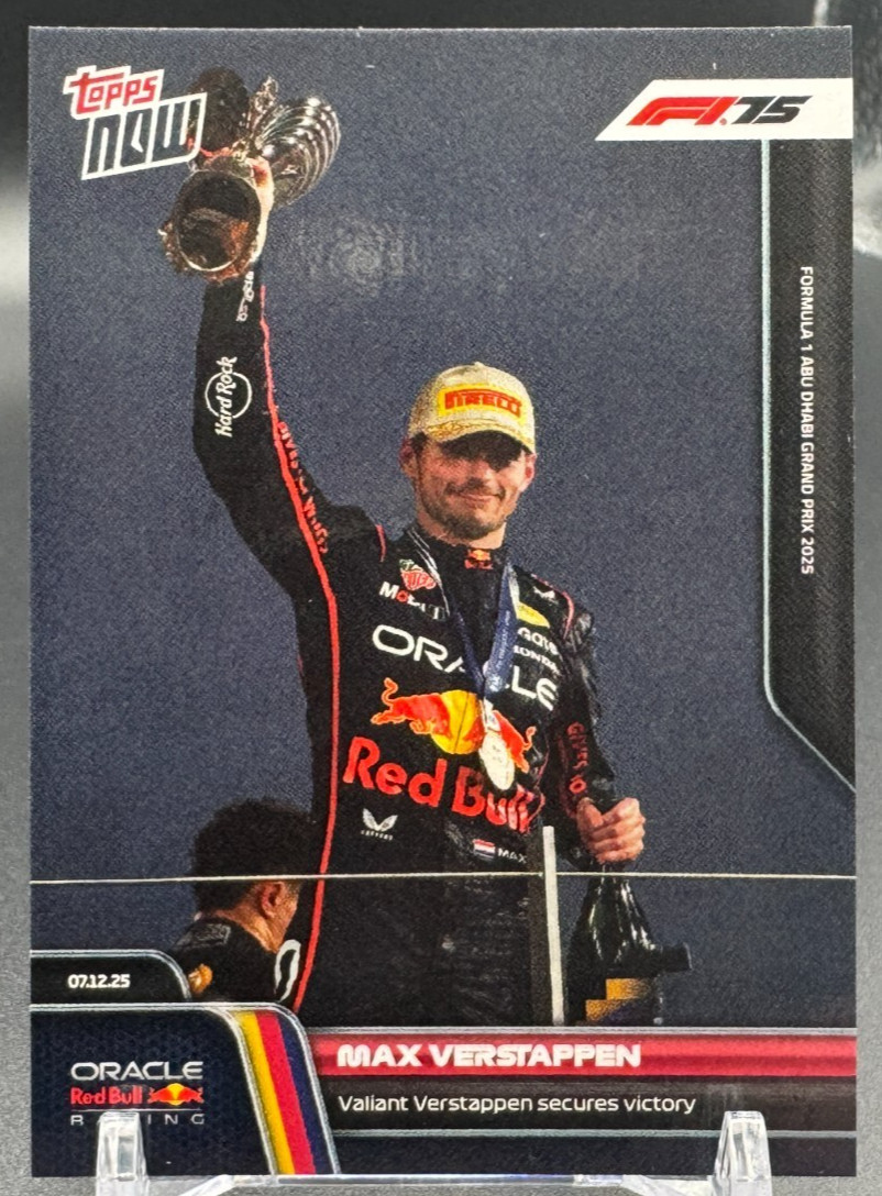 2025 Formula 1 F1 Topps Now MAX VERSTAPPEN #88 Secures Valiant Victory