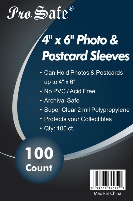 Clear Soft Card Sleeves 4 x 6 Photo Postcard Sports Trading C Lard Protectors