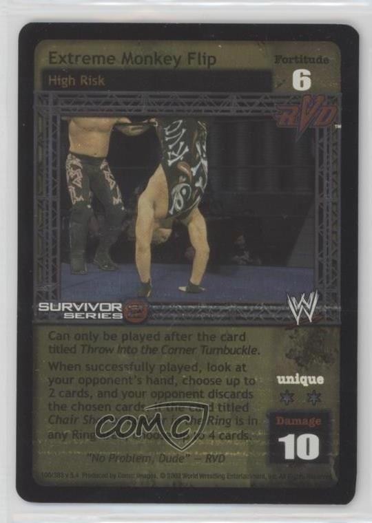 2002 WWE Raw Deal Trading Card Game Rob Van Dam #100/383V5.4 Rookie RC 0n40