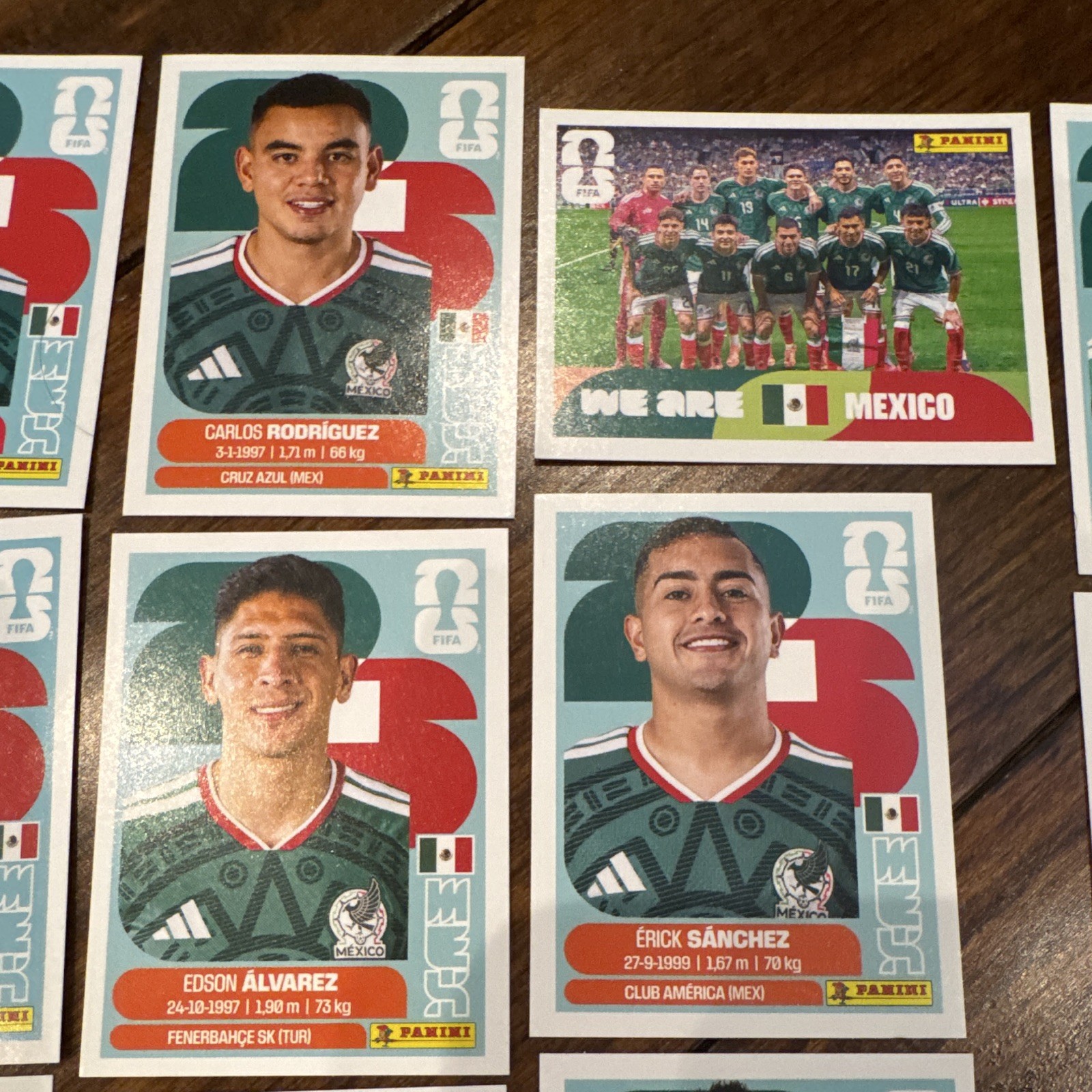 Panini FIFA World Cup 2026 Mexico Sticker Lot 20 MEX 1-20 Foil Hologram