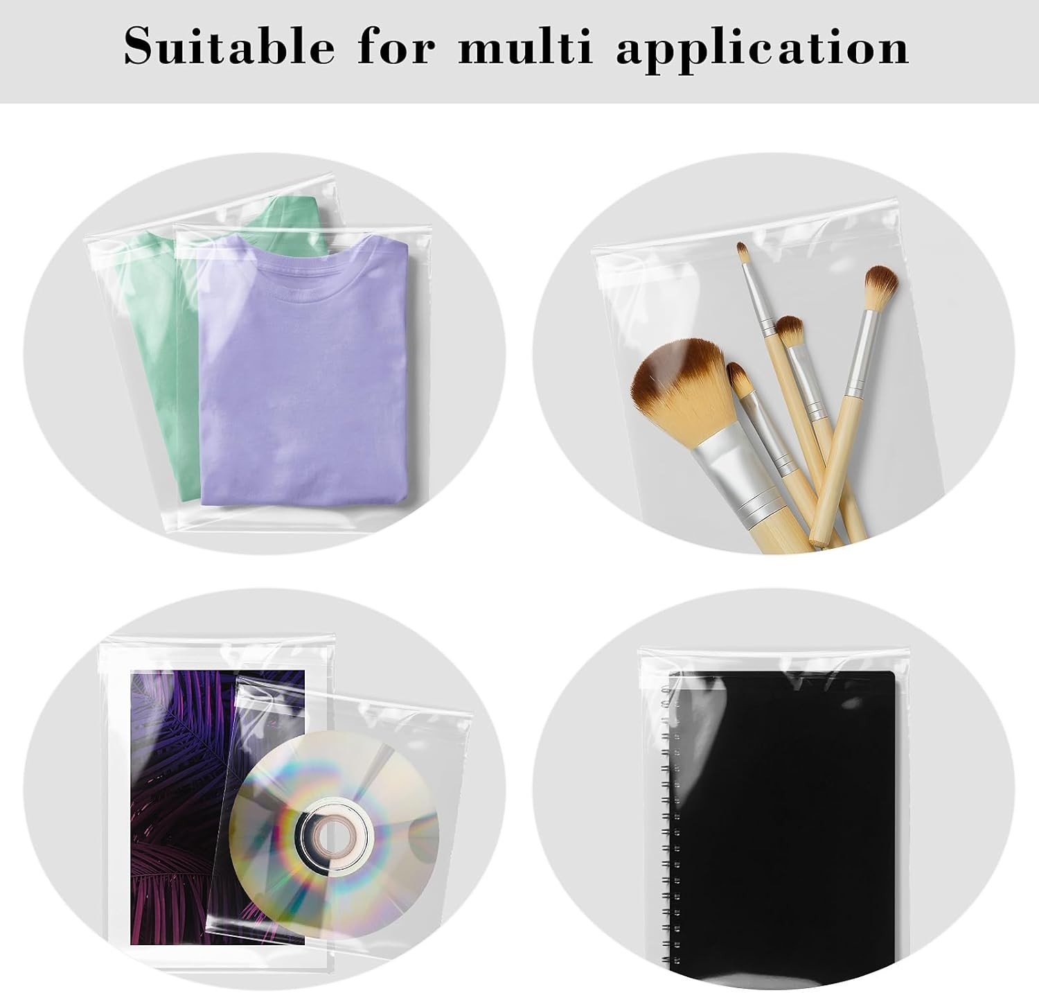 Pack of 100 11 1/4 x 14 1/8 Crystal Clear Storage Sleeves, Acid-Free Resealab…