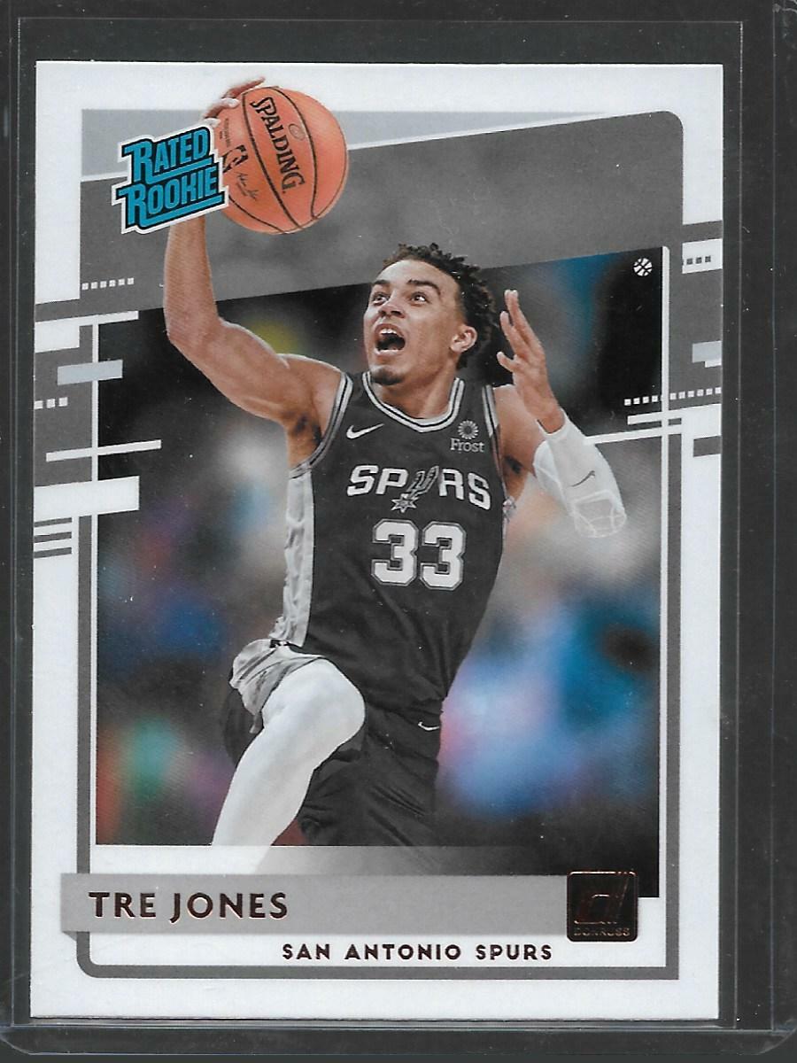 2020-21 Panini Donruss Rookie Tre Jones #244 San Antonio Spurs