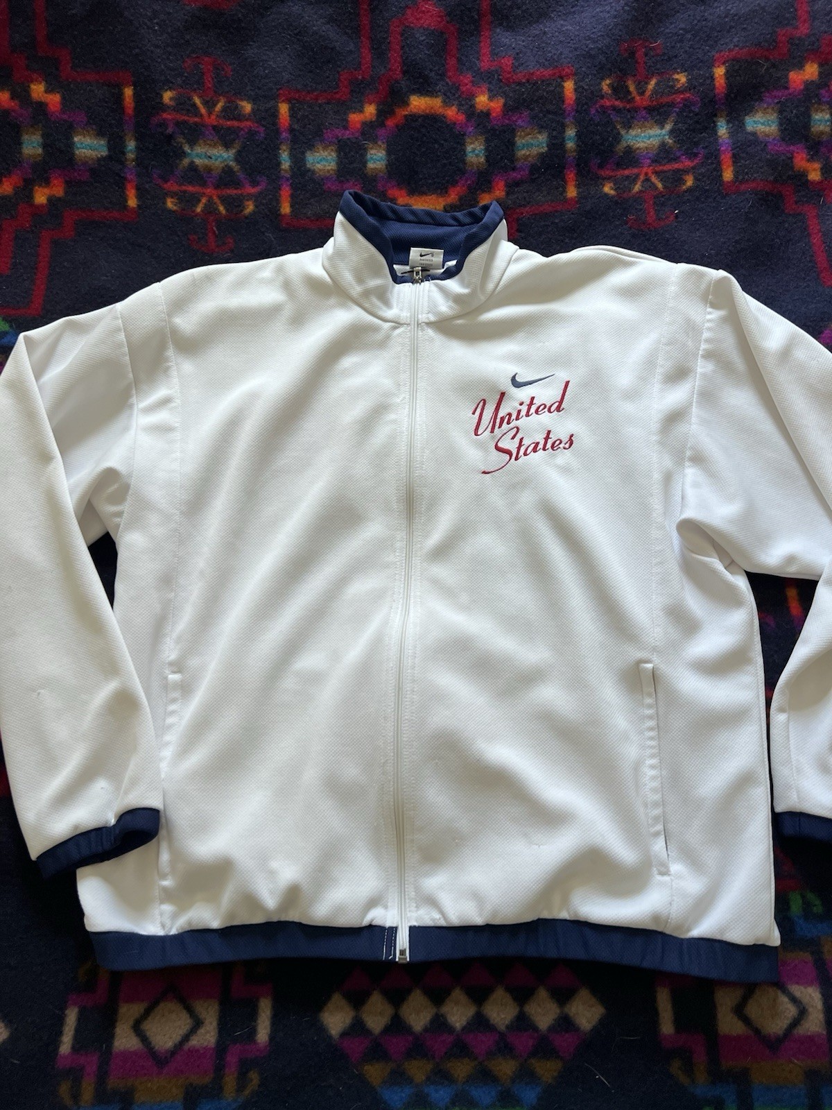 Sz XL – Nike Olympic Team USA 90s Embroidered United States Flag Sweatshirt Men