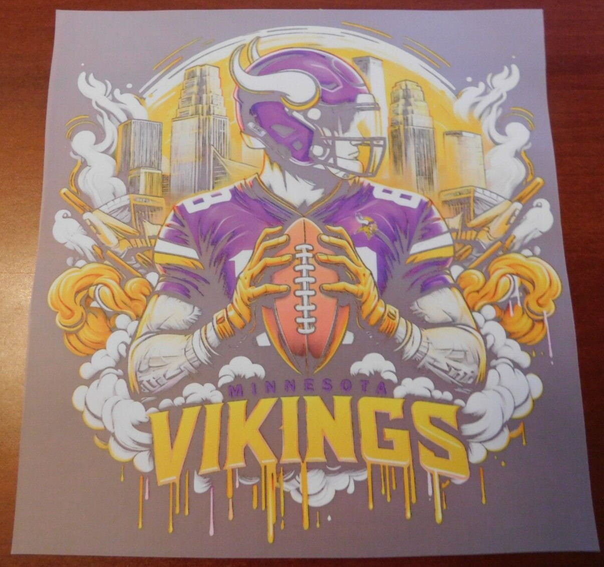 Minnesota Vikings 8″ DTF Heat Transfer Iron On FREE Shipping (B7)