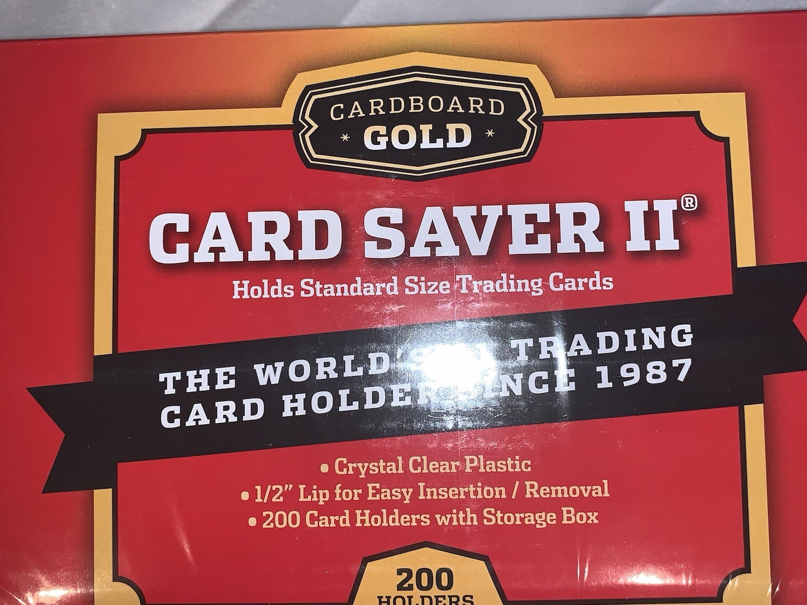 200 Cardboard Gold Saver 2/11 Top Load Semi Rigid Baseball Trading Card Holders
