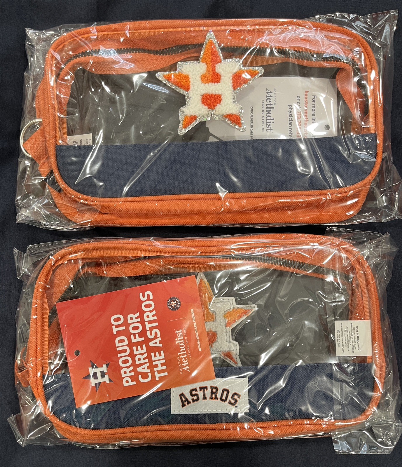 Houston Astros CLEAR CLUTCH BAG 3/28/25 SGA New in Bag Quantity Discount