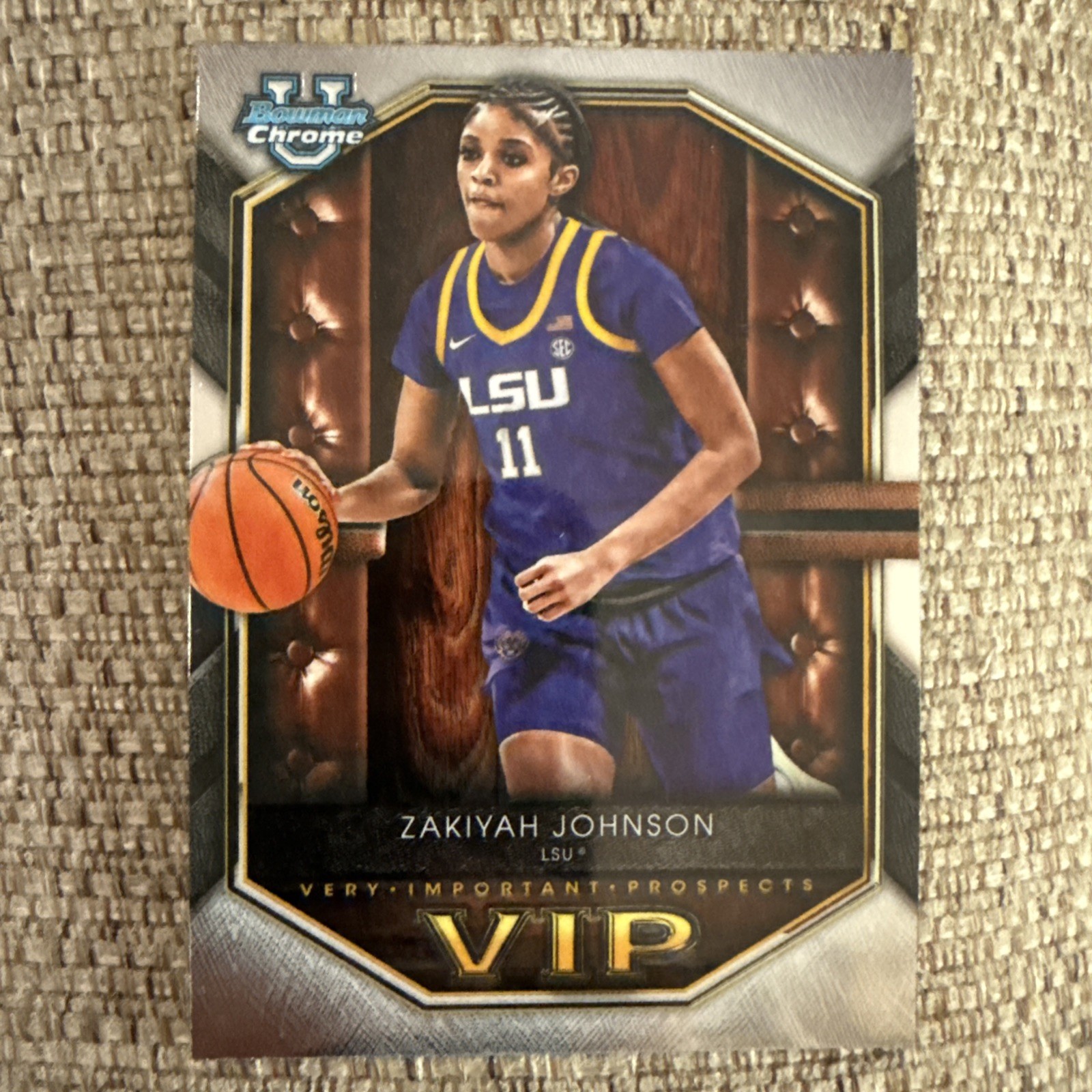 2025-26 Bowman Basketball – Zakiyah Johnson – VIP Chrome – #VIP-15 – LSU