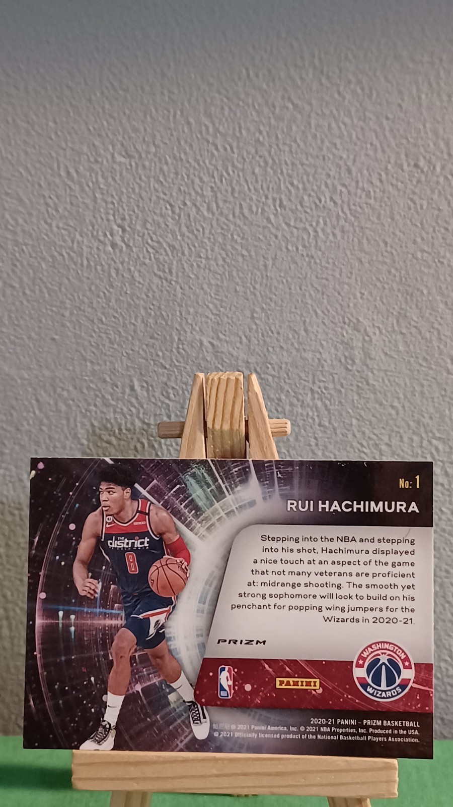 2020-21 Panini Prizm Sophomore Stars #1 Rui Hachimura Green Prizm Wizards NBA