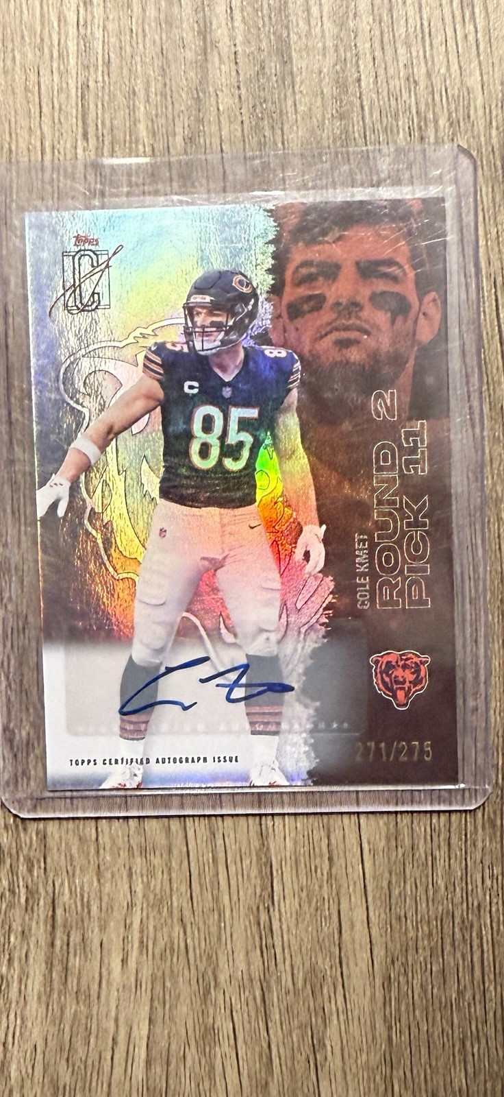 2025 Topps Signature Class Cole Kmet Bears #68 Auto Numbered 271/275