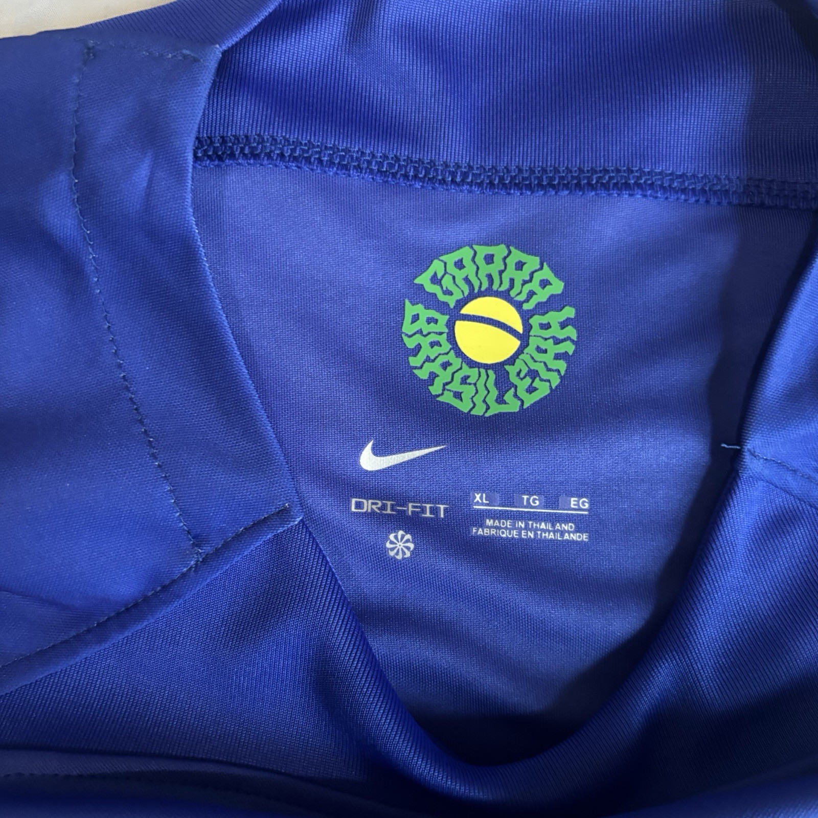 Brazil National Team Away Blue World Cup 2022 Soccer Jersey Men’s Size XL