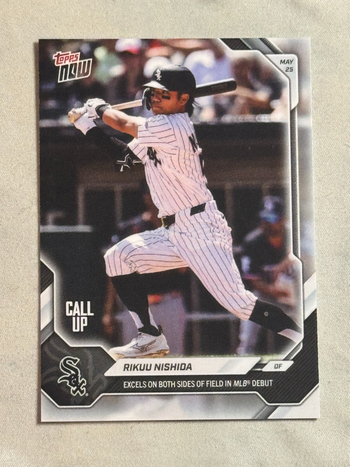 2026 Topps Now Call Up Rikuu Nishida Debut #243 White Sox