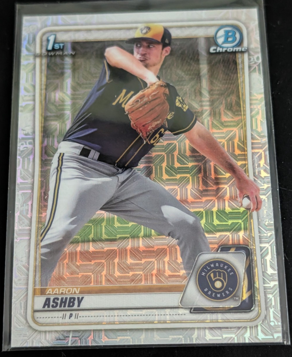 2020 1st Bowman Chrome ~ Aaron Ashby ~ Mega Box Mojo Refractor ~ #BCP-57